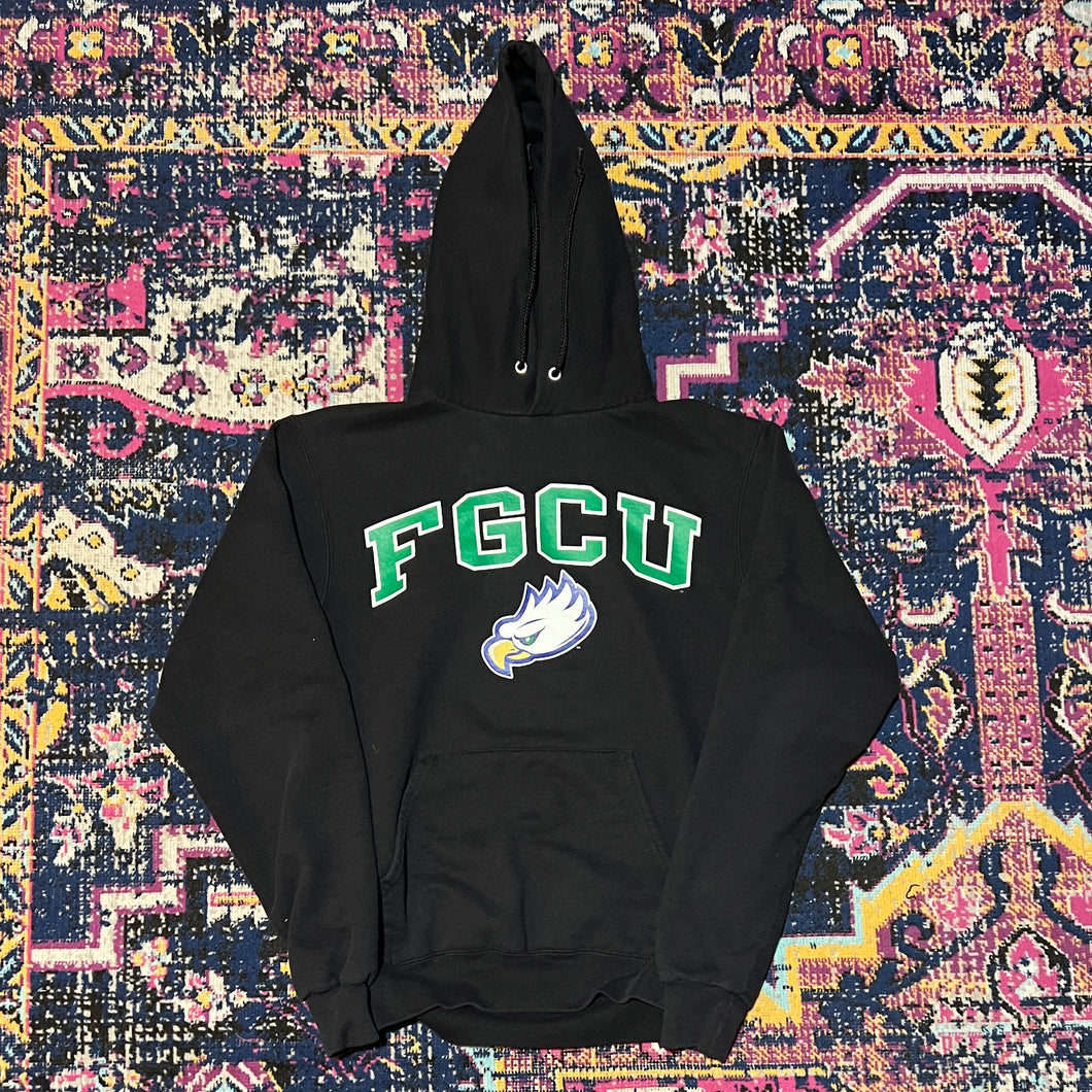 Champion FGCU Pullover Hoodie Black Crewneck Long Sleeve Size Small