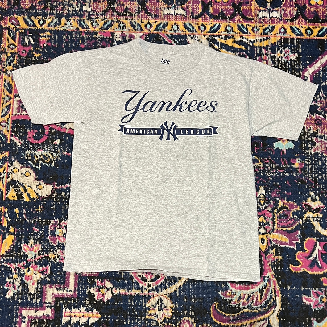 2007 New York Yankees Gray T-Shirt Size Large Vintage MLB