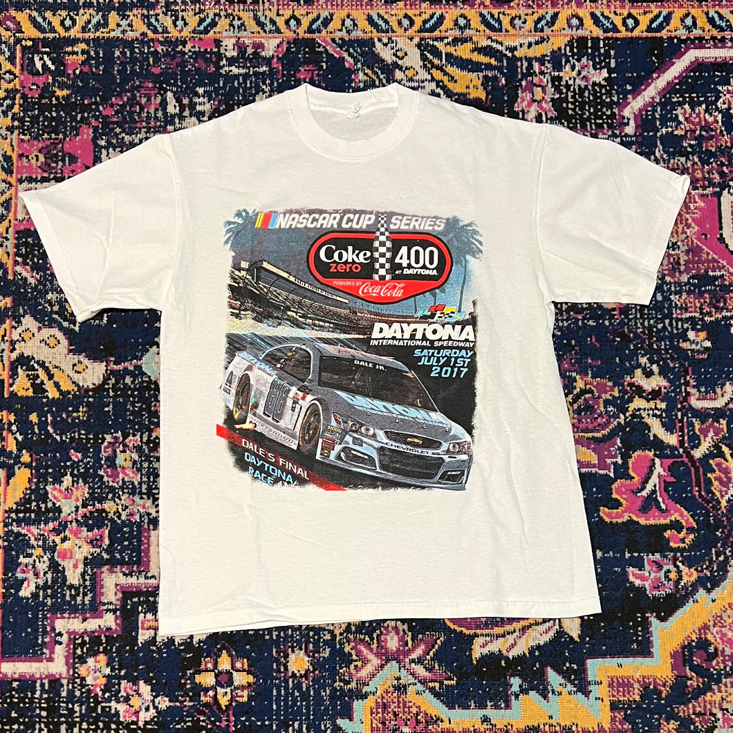 Daytona Speedway 2017 Coke Zero Sugar 400 Nascar 2 Sided T-Shirt Unisex Size M