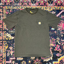 Load image into Gallery viewer, Carhartt T Shirt Pocket Tee Original Fit Gray Stripes Short Sleeve Size Medium
