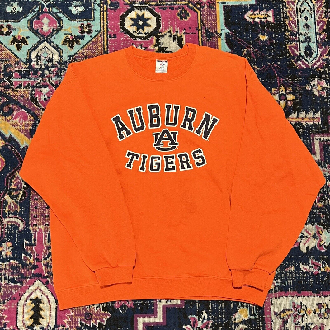 Auburn Tigers Spell Out Orange Crewneck Sweatshirt X-Large